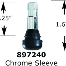 Wheel Accessories Parts Set of 20 Black 1.38" Long Car Lug Nut Closed End Bulge Acorn Spline Lug Nuts Cone Seat Locking with Key (M12x1.50 with Valve Stems)