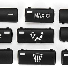 Iinger E39 X5 14 Button Key Caps Climate A/C Control Control Panel Switch Buttons Cover Key Caps Fit for BMW E39 E53 525i 530i 540i M5 X5