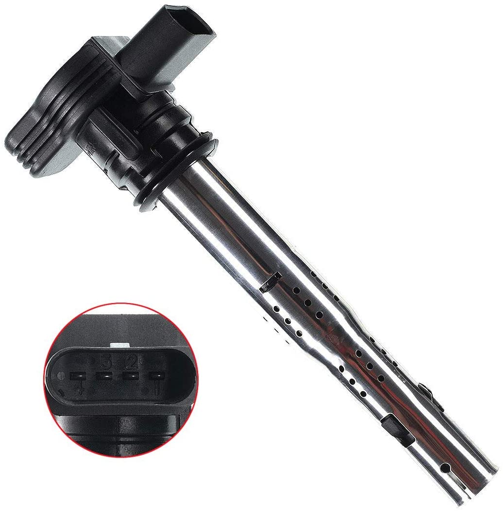 A-Premium Ignition Coil Pack Replacement for Volkswagen Beetle Golf Jetta Passat Rabbit I5 2.5L Audi RS4 RS5 Q5 5-PC Set