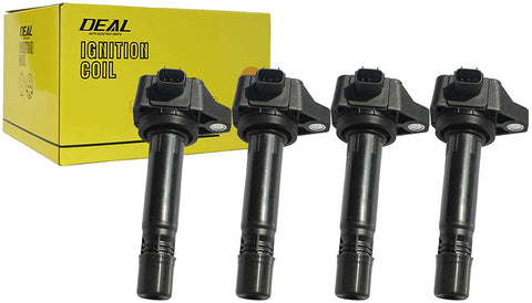DEAL Pack of 4 New Ignition Coils For 2006-2011 Honda Civic 1.8L L4 Replacement# UF582 C1580 5C1637