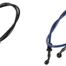 WHWEI Motorcycle Dirt Bike Braided Steel Hydraulic Reinforce Brake line Clutch Oil Hose Tube Universal (Color : Black)