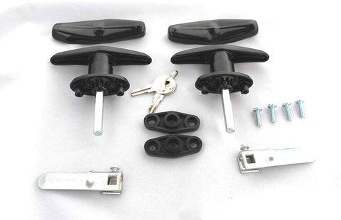 Bauer Products Truck Cap,Topper, Camper,T-Handles,Bauer T311-2 Locks Complete Set Keyed K127