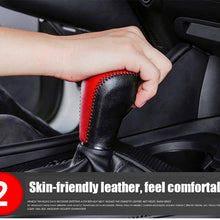 Great-luck Genuine Leather Automatic at Gear Shift Knob Cover Protector Trim,the car Interior Accessories(red),for CX-30(2020-2021) Mazda 3/Mazda 3 Hatchback(2019 2020 2021)