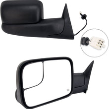 Perfit Zone TOWING MIRROR PAIR SET Replacement for 98-02 RAM 1500 2500 3500 Powered Heated Black