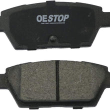 OE STOP OS1161 Ceramic Premium Brake Pad Set With Installation Hardware, Rear, 1 Pack