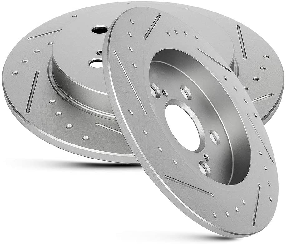 Slotted Brake Rotors Lsailon Fit for 11-17 CT0h,09-10 for Pontiac Vibe,for TOYOTA Corolla/Matrix/Prius/Prius Plug-In/Prius Prime