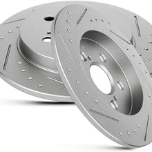 Slotted Brake Rotors Lsailon Fit for 11-17 CT0h,09-10 for Pontiac Vibe,for TOYOTA Corolla/Matrix/Prius/Prius Plug-In/Prius Prime