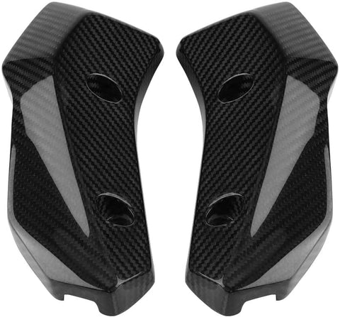 Motorcycle Radiator Cover Protector Glossy Black Carbon Fiber Radiator Side Grille Guard - Moto Front Top Gas Tank Cover Fit for Yamaha MT-07 FZ-07