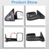 ECCPP Towing Mirror High Performance Right Passenger Side Exterior Automotive Mirror with Power Operation Heated Flip up Convex Glass Replacement fit for Dodge Ram 1500 2002-2008