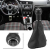 Acouto Car Gear Shift Knob Manual Shifter Knob with Gaiter Boot Cover For VW Golf 3 Jetta MK3 1991-1998(5 Speed)