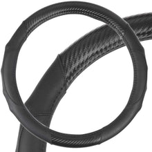 BDK SW-712-BK Motor Trend GripDrive Carbon Fiber and Leather Steering Wheel Cover – Universal Fit for 14.5"-15.5 Wheels