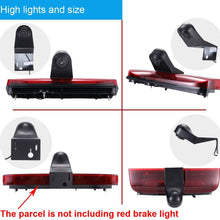 HD Third Roof Top Mount Brake Lamp Reverse Rear View Backup Camera Angle and Distance Adjustable IR Night Vision for F o r d Transit Connect Van MPV SUV Bus (Reversing Camera+7" Monitor)