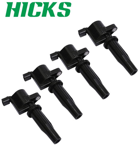 HICKS Pack of 4 Ignition Coils for Ford Escape Focus Mazda 3 Tribute Mercury Mariner 2.0 2.3.0 2.3 DOHC FD505 DG501 DG504 DG541 DG507