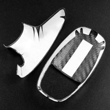 AIRSPEED Red Carbon Fiber Car Gear Shift Knob Cover Handle Sticker Interior Trim for Dodge Challenger Charger 2015-2019 Accessories (3pcs)