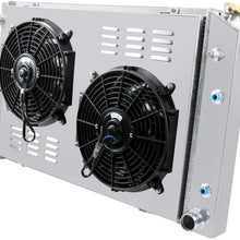 OzCoolingParts 73-91 Chevy C/K/R Series Radiator Fan Shroud Kit, Pro 3 Row Aluminum Radiator + 2 x 12" Fan w/Shroud for 1973-1991 Chevy C10 C20 C30 K10 K20 K30 Pickup Trucks Suburban Blazer/GMC Jimmy