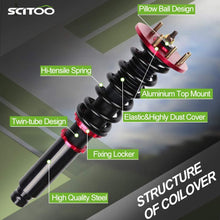 Coilover Struts Suspensions Shock Struts Kits Assembly SCITOO Full Set Shocks Struts Kits Fit for 2001 2002 2003 Acura CL, 1999 2000 2001 2002 2003 Acura TL, 1998 1999 2000 2001 2002 Honda Accord