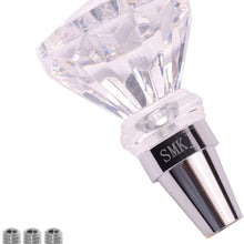 SMKJ Crystal Diamond Style Shift Knob Manual Automatic Gear Stick Shifter Acrylic Shifter Knob Car Shift Lever Fit for Most Transmission Vehicles