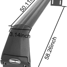 Hooke Road Truck Bed Bike Rack Crossbar Rail Kayaks Load Cargo Carrier Compatible with Toyota Tacoma 2005-2021 2 and 3 Gen