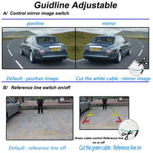 Backup Camera for Car Casoda Wide View Angle 2-in-1 Universal Car Front Side Rear View Camera,2 Installation Options Removable Guildlines,Mirror Non-Mirror Image,12V Only