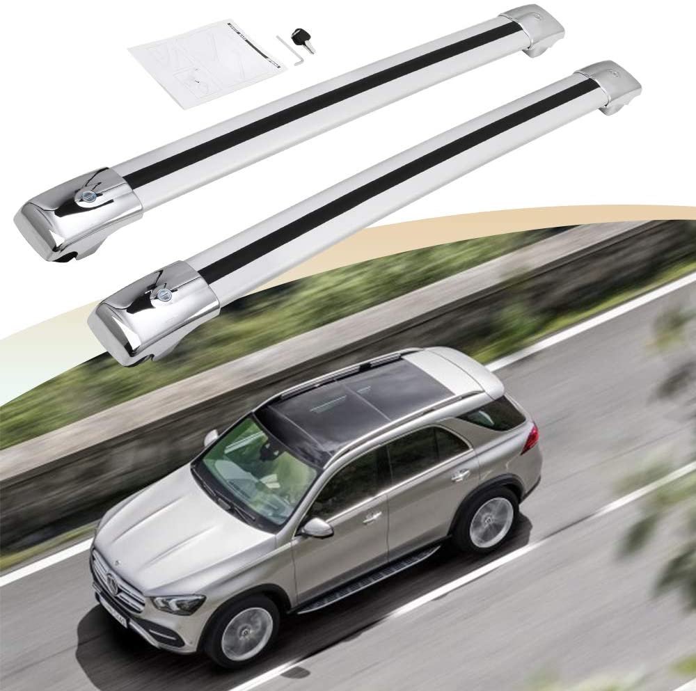 SnailAuto Fit for 2020 Mercedes Benz W167 GLE Silver Roof Racks Cross Bars Crossbars Luggage Racks