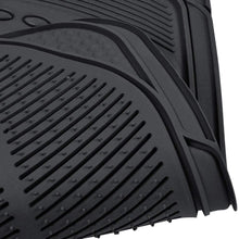 BDK 783-3Row ProLiner Original Heavy Duty 4pc Front & Rear Rubber Floor Mats for Car SUV Van (for 3 Row Vehicles) - All Weather Protection Universal Fit (Black)