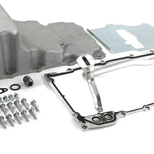 A-Team Performance LS Aluminum Rear Sump Low-Profile Retro-Fit Oil Pan Compatible with Chevrolet SB V8 GEN. III, IV Satin