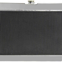 Primecooling 56MM 3 Row Core Aluminum Radiator +2X12" Fan w/Shroud for Caprice Chevelle Biscayne Impala & Many Chevrolet Models 1963-1968