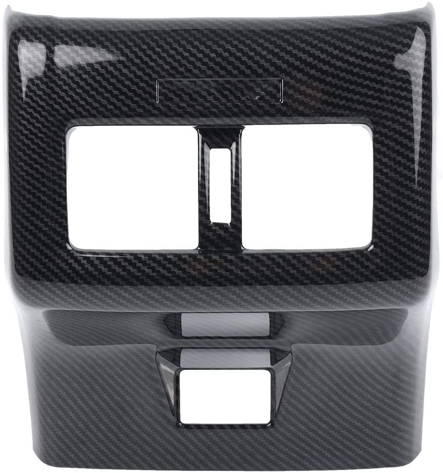 Newsmarts Carbon Fiber Interior Rear Air Vent Outlet Cover Trim Inner Sticker Décor For Toyota Camry 2018
