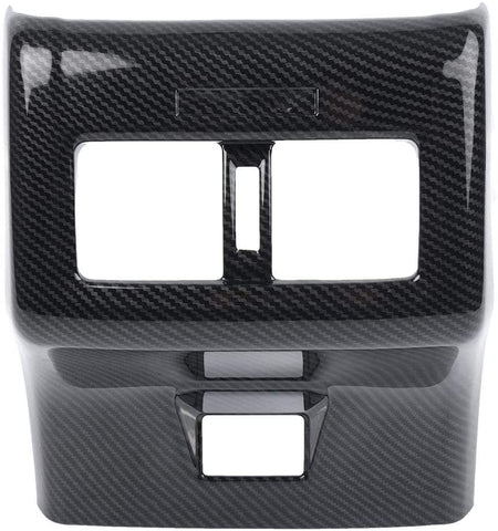 Newsmarts Carbon Fiber Interior Rear Air Vent Outlet Cover Trim Inner Sticker Décor For Toyota Camry 2018