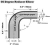 I33T 3-Ply Universal High Performance 90 Degree Elbow Reducer Coupler Silicone Hose ID 1.75