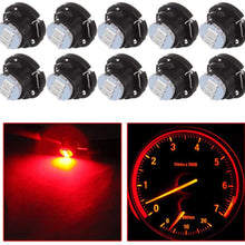 cciyu Red T5/T4.7 Neo Wedge 3 SMD A/C Climate Control LED Light Bulbs Instrument Panel Indicator Lamp,10 Pack