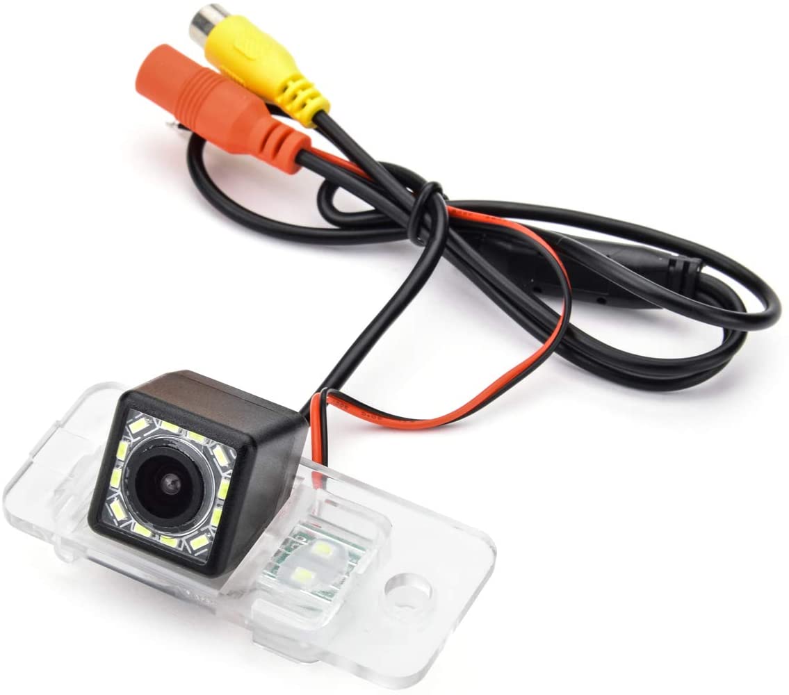 aSATAH Fisheye Lens Car Rear View Camera for Audi A3 A4 S4 RS4 A6 C6 S6 RS6 A8 S8 Q7/Q7 DTI & Vehicle Camera Waterproof and Shockproof Reversing Backup Camera (Fisheye Lens)