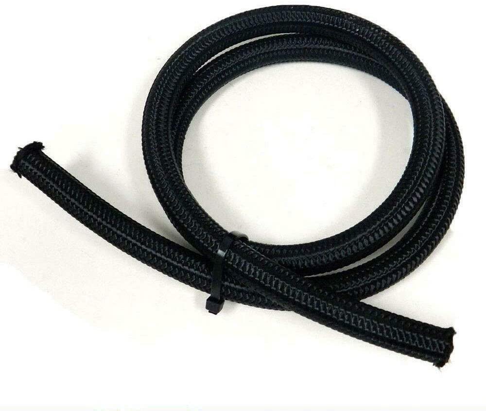 LY1122 Adcanced 10Ft/3M Black AN4 Nylon Braided Fuel Oil Coolant Gas Hose Lines 4 AN