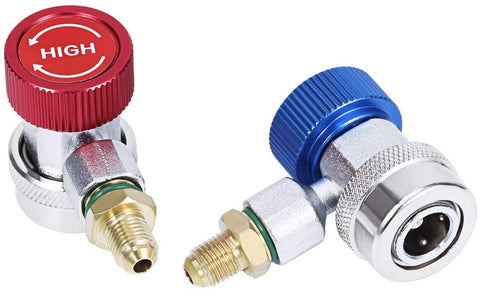 YFJLOVE YUFENGJIAO 1Sets Auto Adjustable Quick Coupler Air Conditioning AC R134A Coupler Connector Adapter Fit for Air Conditioner