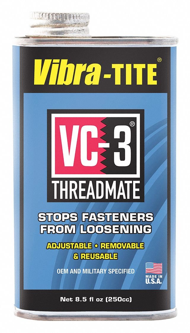 VC-3 Series High-Strength Threadlocker, Red Liquid, 250mL Can