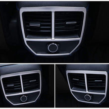 HKPKYK Car air Conditioning Outlet Decoration,for Peugeot 3008 GT 2017 2018, Stainless Steel Rear Seat Socket Air Conditioner Cover Trim Decorations Frames
