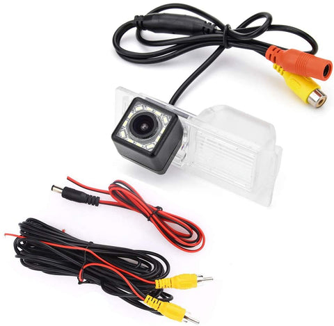 eHANGO Car Rear View Camera Bracket License Plate Lights Housing Mount for Buick Excelle GT/Lacrosse/Allure/Encore/Vauxhall Mokka/Opel Mokka/Buick Envision (12 LED)