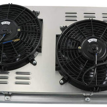 OzCoolingParts 3 Row Core Aluminum Radiator + 2 x 12" Fan w/Louver Shroud + Thermostat/Relay Wire Kit for 1967-1972 68 69 70 71 Chevy C10 C20 K10 K20 K30 Pickup Trucks and GMC More Models