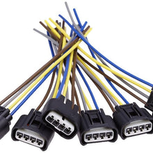 6 Pcs Connector Plug Harness Ignition Coil 4-Way Female 90980-11885 Replacement for Toyota Lexus