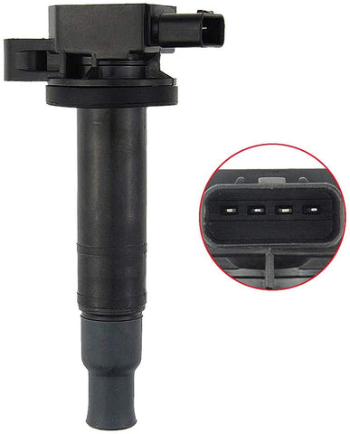 A-Premium Ignition Coils Pack Replacement for Toyota Echo 2000-2005 Prius Yaris XA XB I4 1.5L 1NZ-FE 9091902240 UF316 4-PC Set