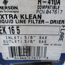 ALCO CONTROLS EK-165 Extra KLEAN, EK, 5/8 SAE Flare, REPLACMENT Part Number is 047617, EK165, Refrigerant Filter Drier, Discontinued by Manufacturer, W.W.P. 500 PSIG