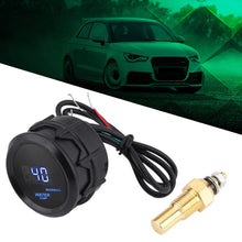2 Inch 52mm Car Blue LED Digital Water Temperature Fahrenheit Gauge Kit with Temp Sensor Black