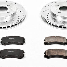 Power Stop K1215 Front Brake Kit with Drilled/Slotted Brake Rotors and Z23 Evolution Ceramic Brake Pads