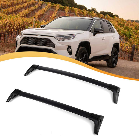 FINDAUTO 2pcs Crossbars fit for T-oyota RAV4 2019-2020 OE Style Top Rail Roof Rack Aero Aluminum Cross Bars Luggage Rack Rail