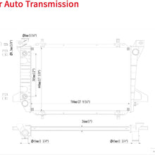 YHA AT Radiator Assembly with Oil Cooler Compatible with 85-96 Bronco F150 F250 F350 5.0L 5.8L CU1453