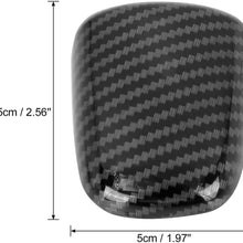 X AUTOHAUX Car Gear Shift Knob Head Cover Sticker Trim Carbon Fiber Style for Dodge Challenger Charger 2015-2019