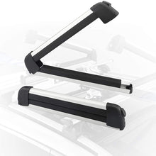 Richeer 29 inch Ski & Snowboard Roof Racks Universal for 4 Pairs Skis/4 Snowboards, Resistant to -60°C, Lockable Mount of Aviation Aluminum, Snow Sport Carrier fit Wing/Oblate/Square Crossbars