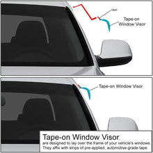 DNA MOTORING WVS-133 4pcs Window Vent Visor Deflector Rain Guard (Dark Smoke)