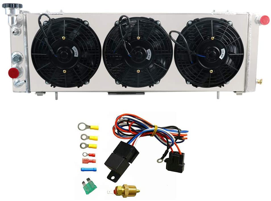 ALLOYWORKS Performance Full Aluminum Radiator+Shroud Fans+Relay For 1991-2001 Jeep Cherokee XJ 4.0L Comanche L4 L6 Off Road