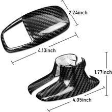 AIRSPEED Red Carbon Fiber Car Gear Shift Knob Cover Handle Sticker Interior Trim for Dodge Challenger Charger 2015-2019 Accessories (3pcs)